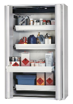 Bezpečnostní skříň s požární odolností 90min_4x zásuvka, ocelový poplastovaný plech